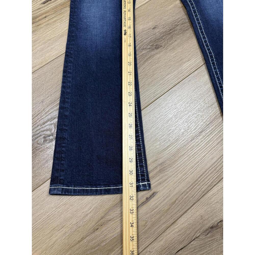 Miss Me Jeans Womens 27 Blue Dark Wash Chloe Boot Bootcut Embellished Denim - Picture 13 of 13